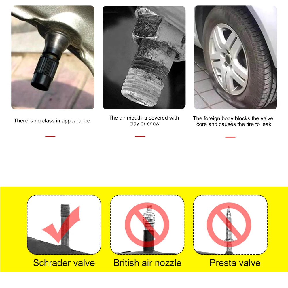 Tire Valve Stem Cap Set of Four Aluminum Dustproof Covers for Car Motorcycle Bicycle and Truck