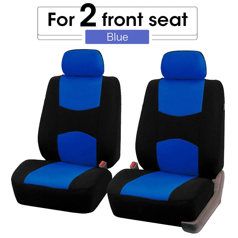 Universal Car Seat Cover Set Airbag Compatible with Breathable Fabric for 1,2,5, or 7 Seats