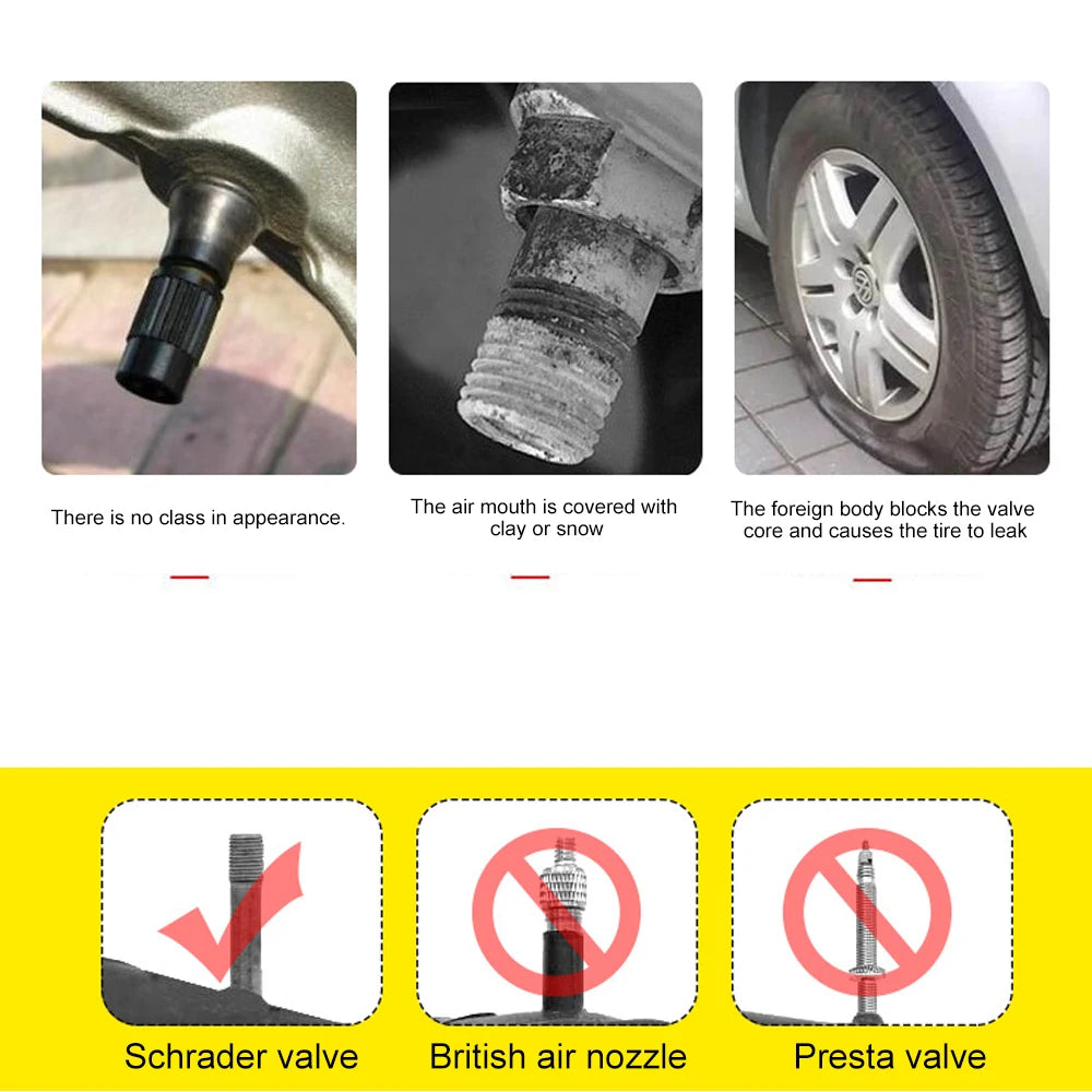 Skull Style Tire Valve Stem Caps Set of 4