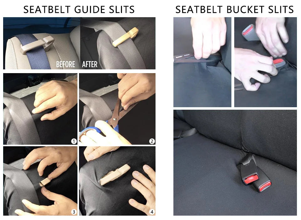 Universal Car Seat Cover Set with Embroidered Design for All Season Comfort