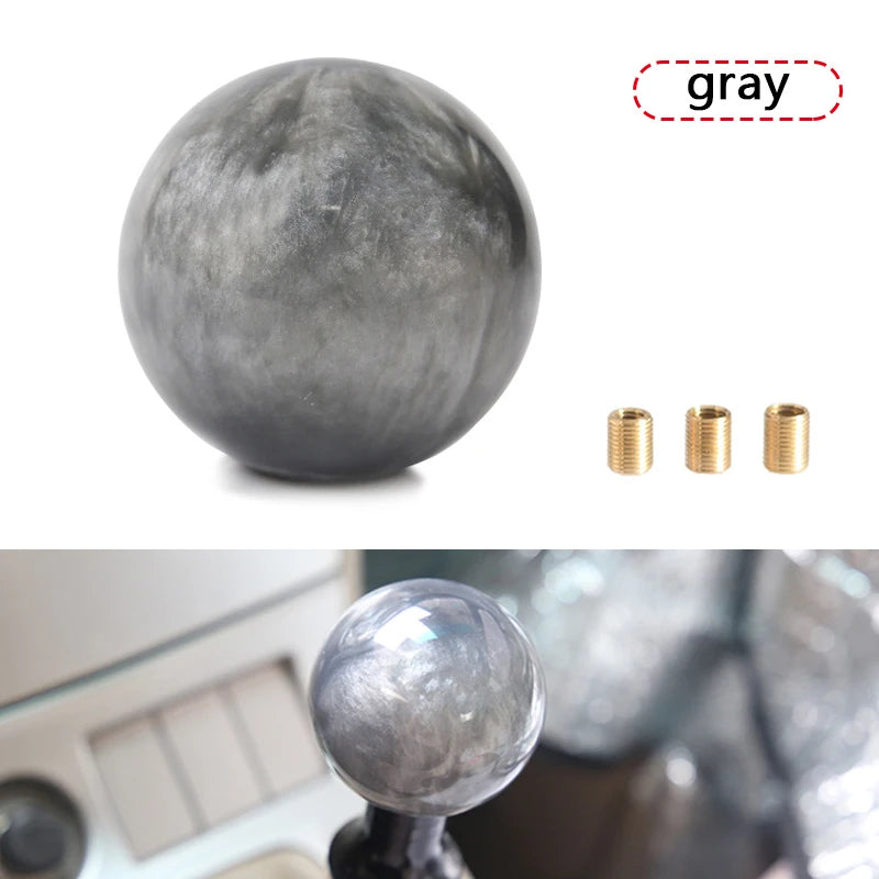 Racing Marble Style Gear Shift Knob with Universal Fit Adapters