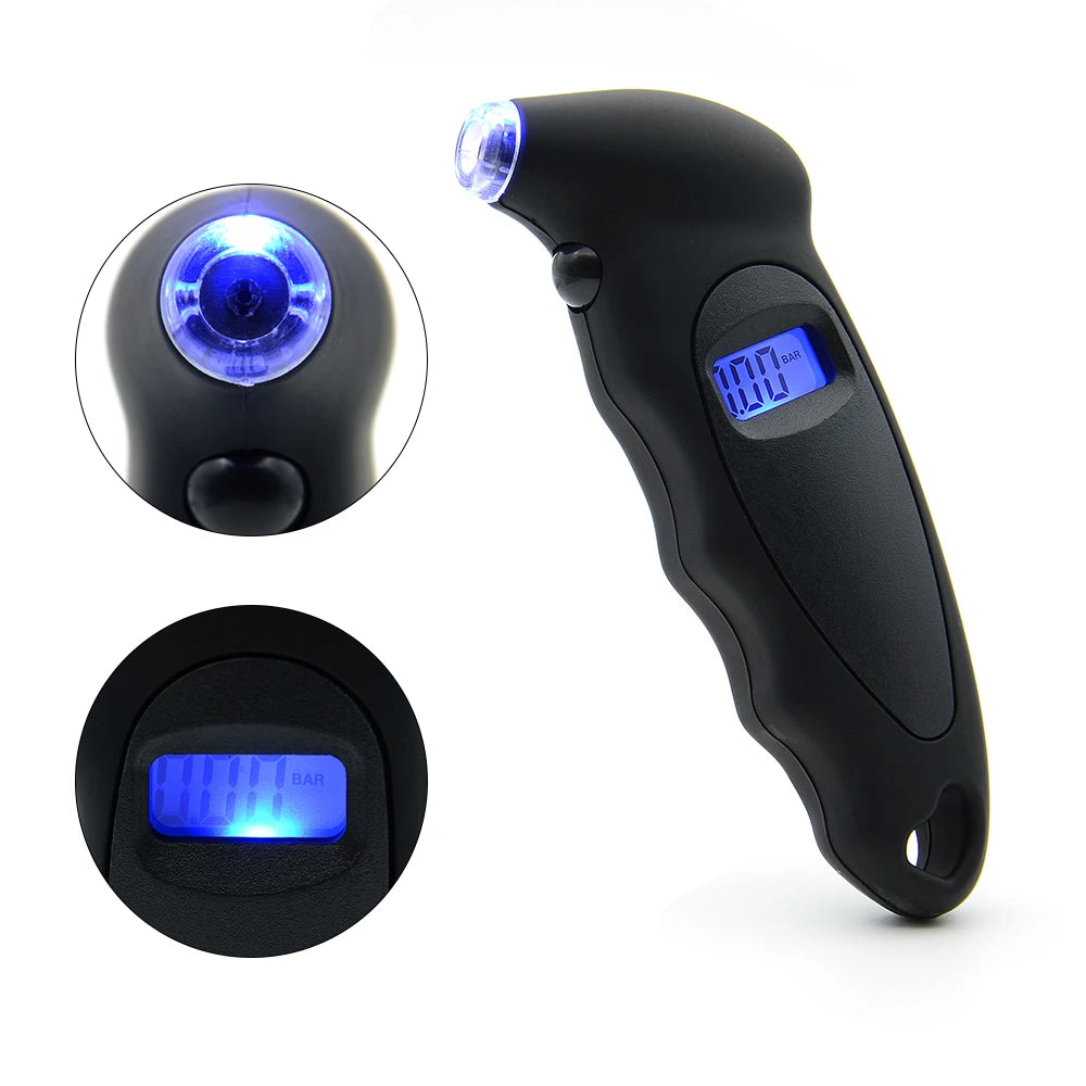 High-Precision Digital Car Tire Pressure Gauge – LCD Display Manometer for Cars & Trucks