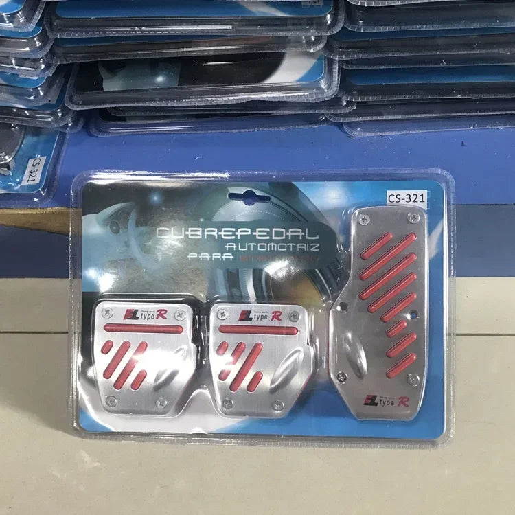 Universal Aluminum Pedal Cover Set for Manual Cars