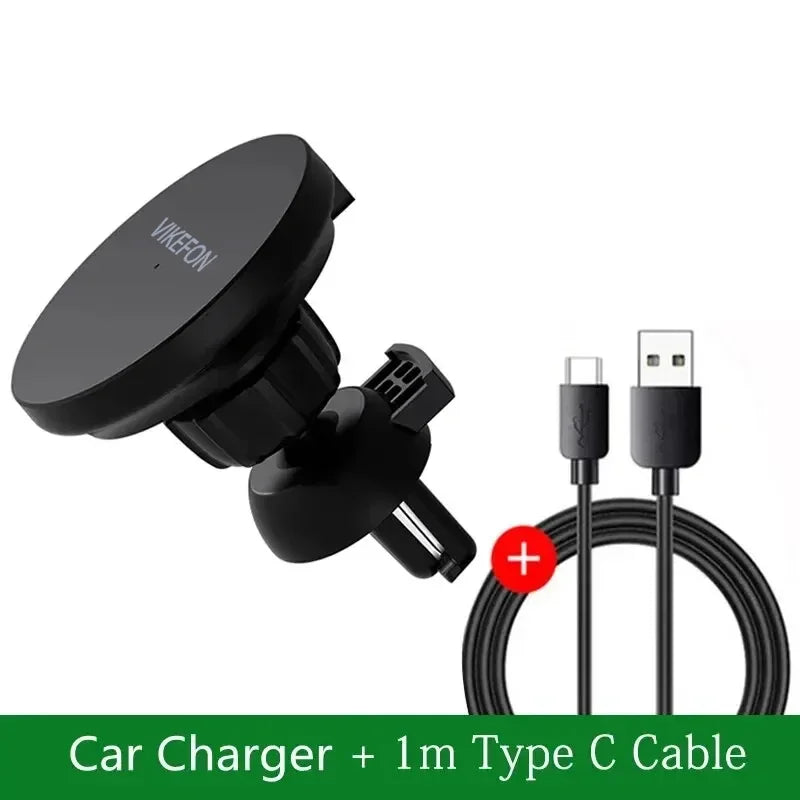30W Magnetic Wireless Car Charger with Air Vent Mount for iPhone 12 13 14 and 15 Series