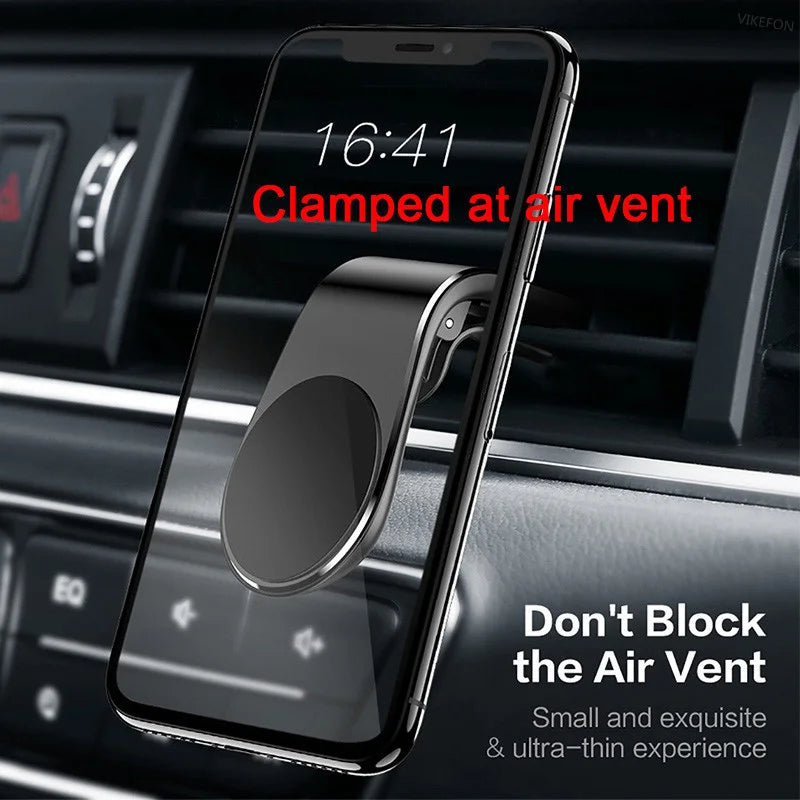 Magnetic Car Phone Holder – Air Vent Clip Mount for iPhone, Samsung, Xiaomi, LG – Car Mobile & GPS Stand