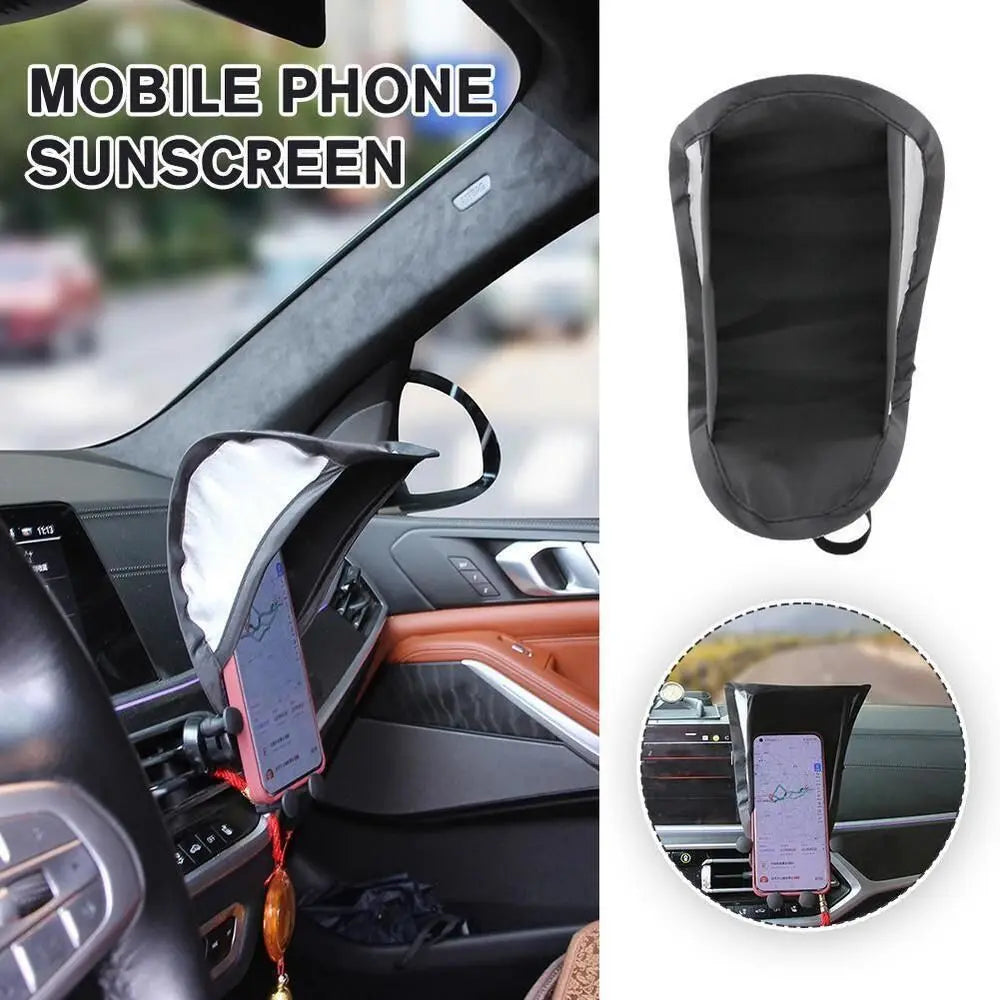 Car Phone Sunshade Cover with Silver Coating