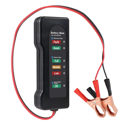 12V Car Battery & Alternator Tester – Automotive Battery Checker & Charging System Analyzer