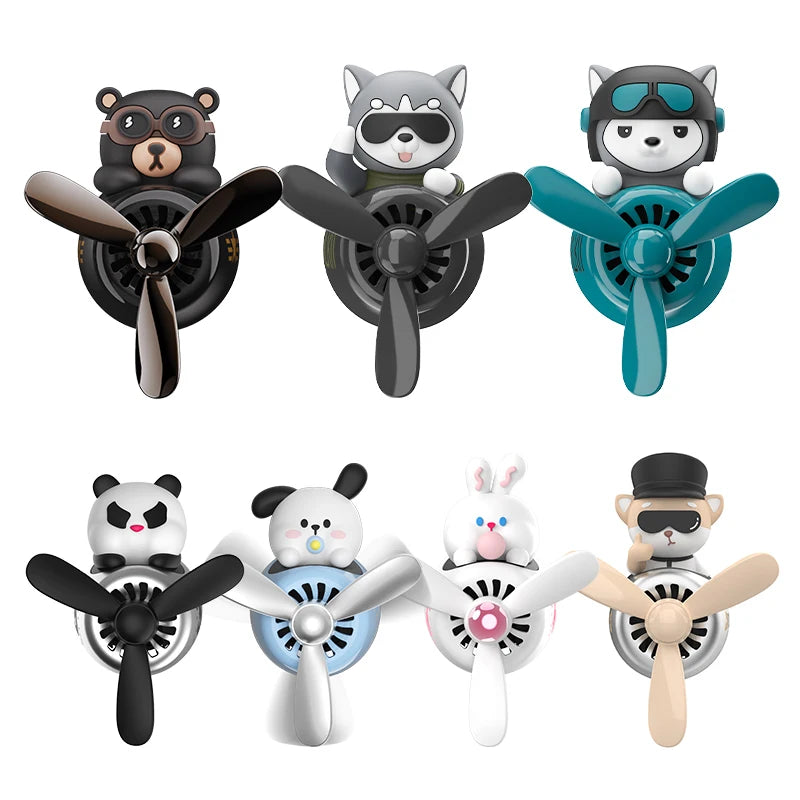 Bear Pilot Car Air Freshener Vent Clip