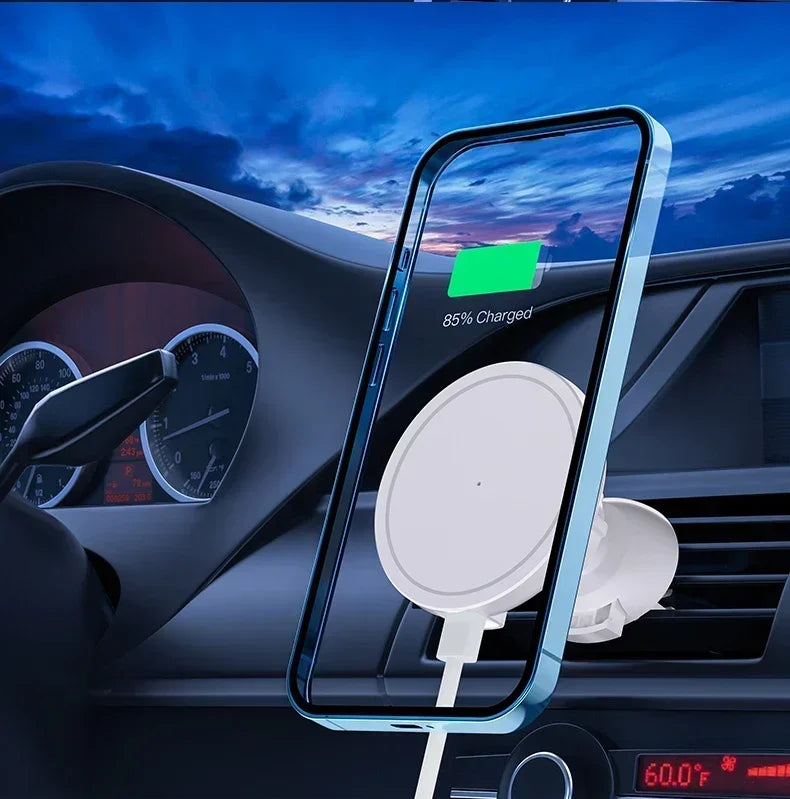 30W Magnetic Wireless Car Charger with Air Vent Mount for iPhone 12 13 14 and 15 Series