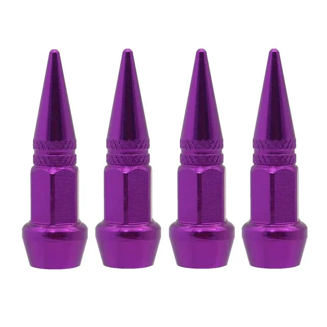 Bullet Style Tire Valve Caps Set of Four Universal Fit for Car Motorcycle and Bicycle