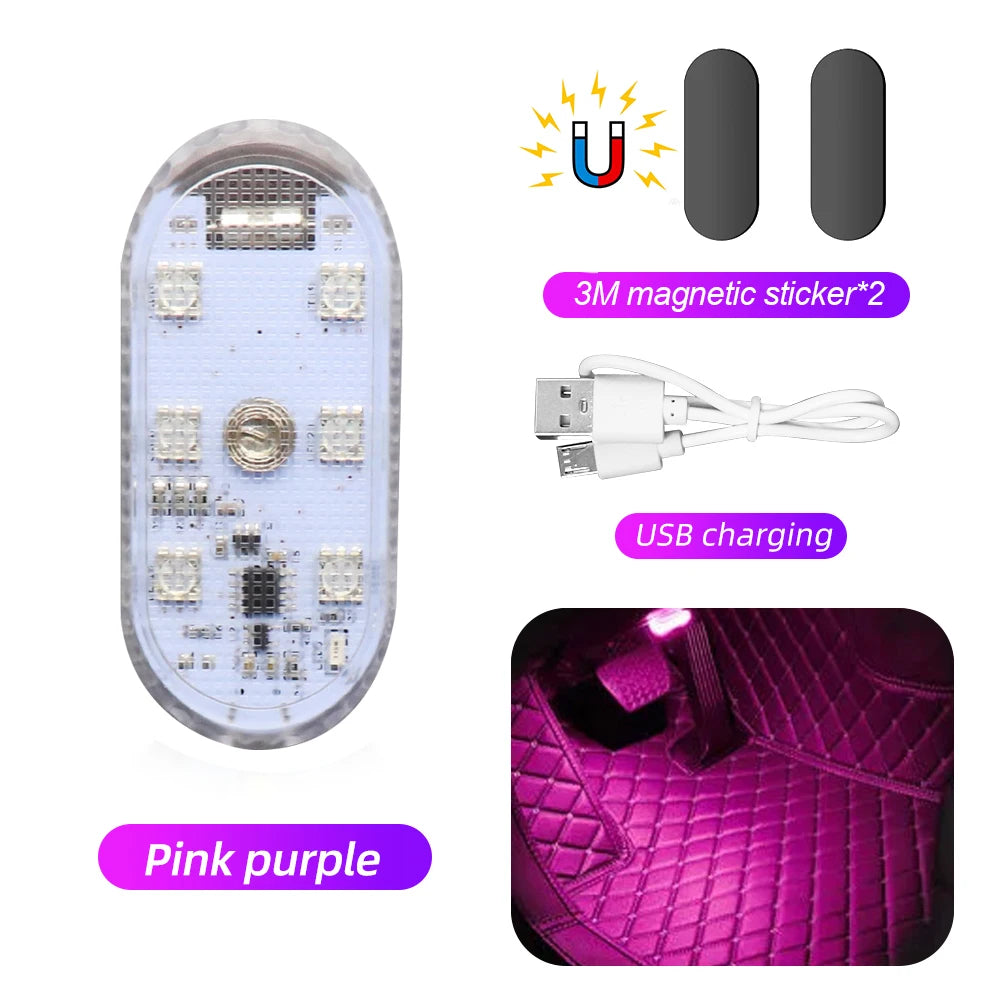 Wireless LED Touch Ceiling Light – Rechargeable Interior Roof Lamp for Cars with Multi-Color Modes