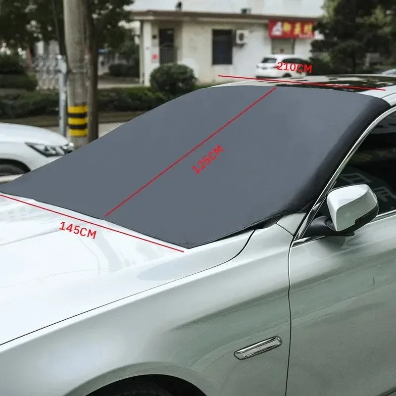 Magnetic Car Front Windscreen Cover – Waterproof Sunshade & Snow Protector
