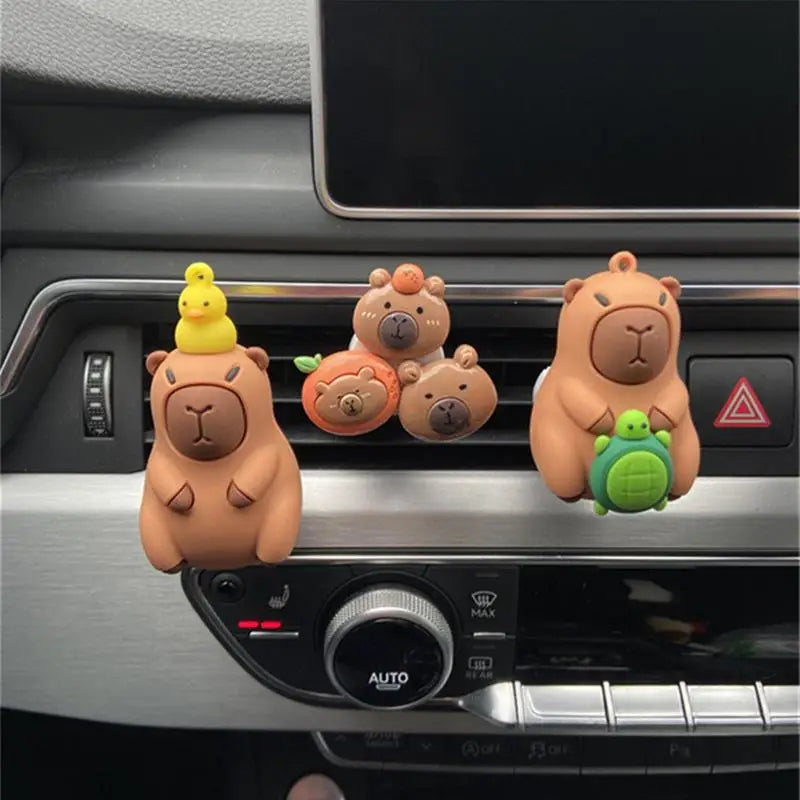 Capybara Car Air Freshener Clip – Cute Cartoon Vent Diffuser for a Refreshing Drive