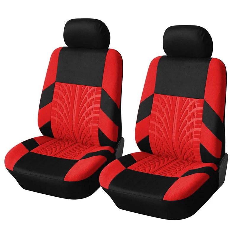 Universal Car Seat Cover Set with Embroidered Design for All Season Comfort