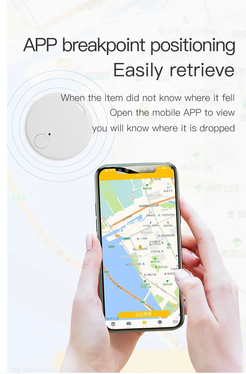 Mini GPS Locator & Anti-Lost Alarm – Bluetooth Smart Keychain Tracker for Keys, Wallets, Pets, Kids & Bags