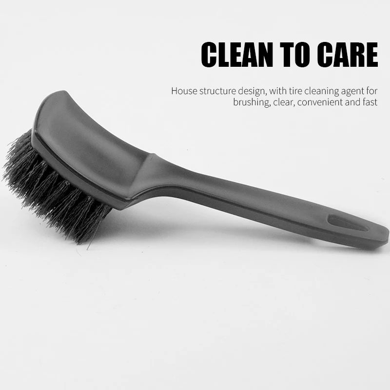 Car Tire Rim Brush Set – Hard Bristle Wheel Hub Cleaning Tools for Tires