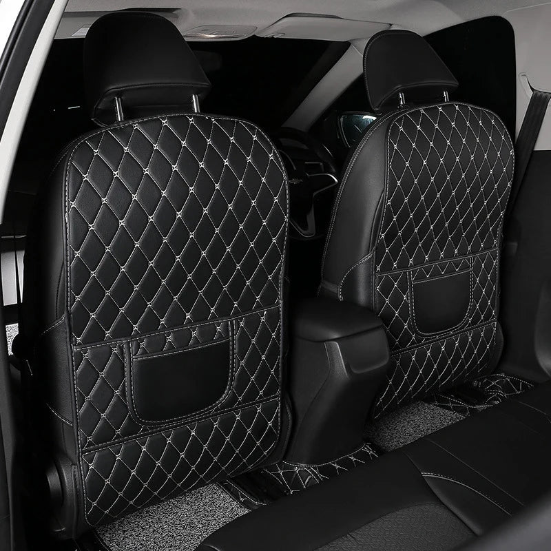 New PU Leather Car Anti-Kick Mat – Seat Back Protector Cover