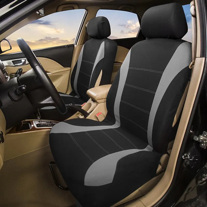 Universal Car Seat Cover Set for Trucks and SUVs Breathable Fabric for All Season Comfort