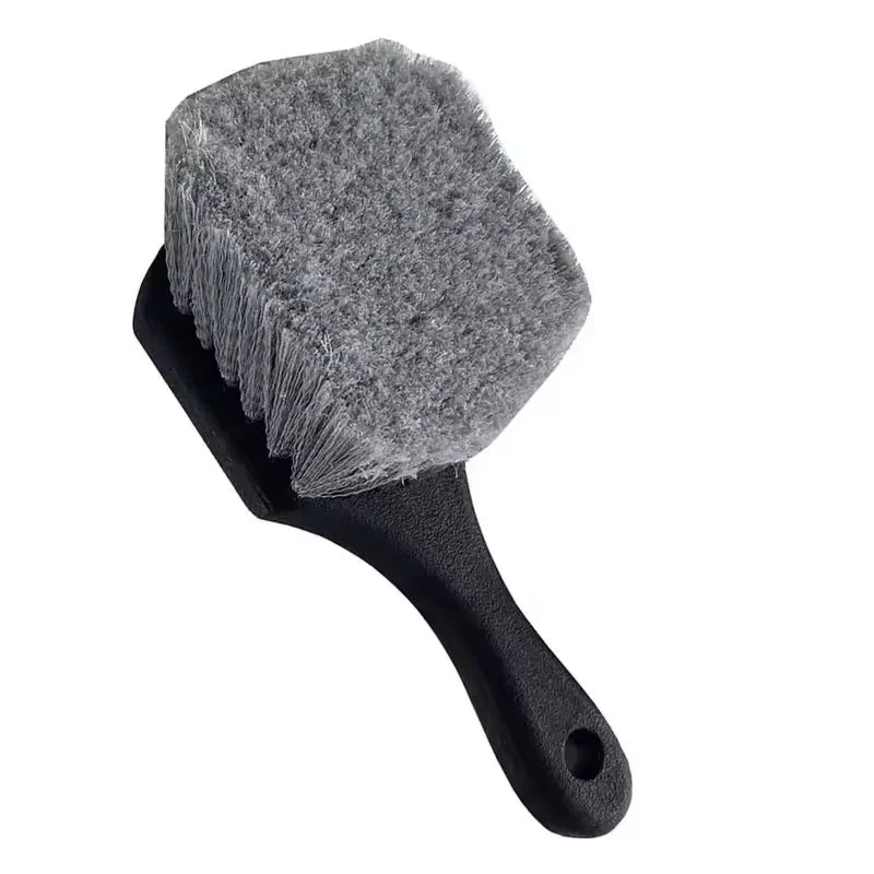 Car Wheel Cleaning Brush Set – Short Handle Detail Brush for Tire and Rim Washing