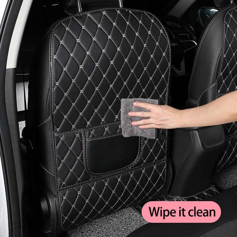 New PU Leather Car Anti-Kick Mat – Seat Back Protector Cover