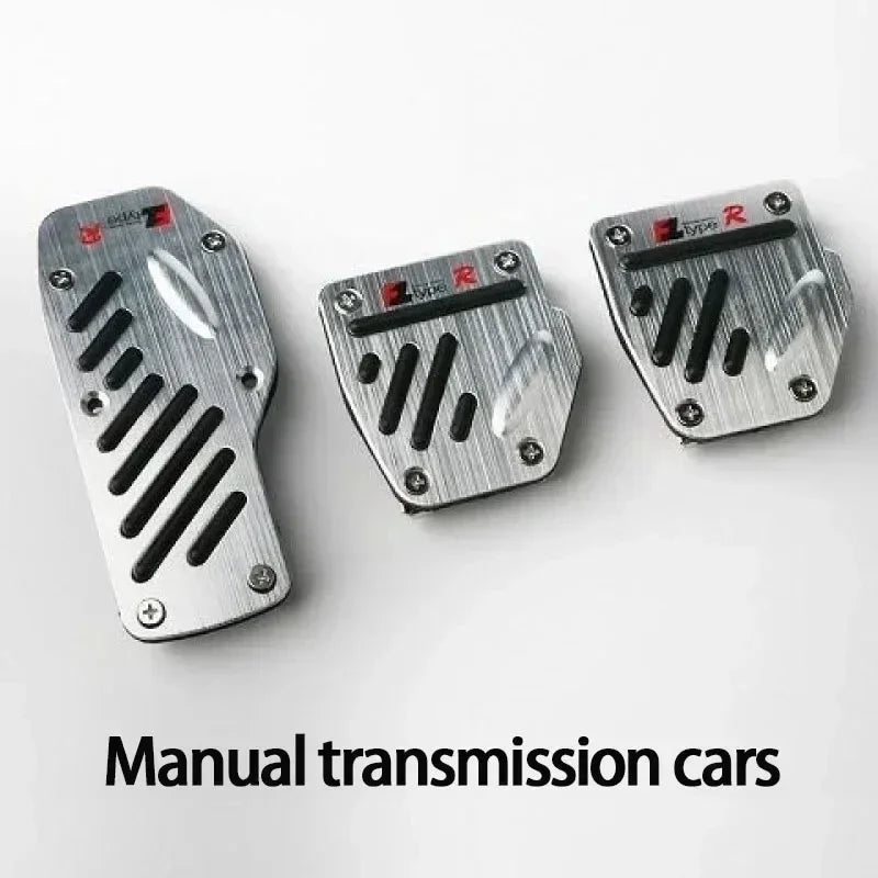 Universal Aluminum Pedal Cover Set for Manual Cars