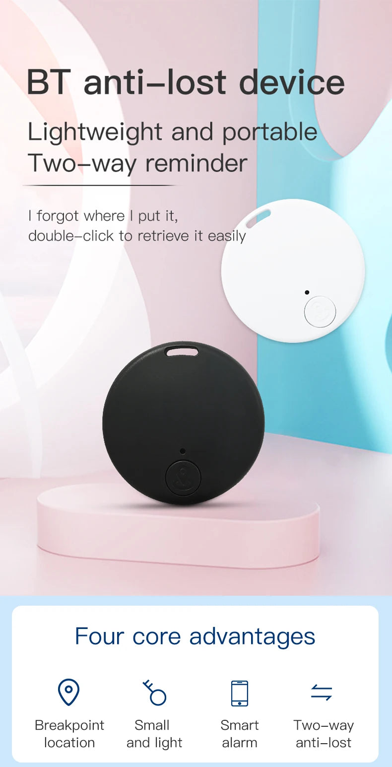 Mini GPS Locator & Anti-Lost Alarm – Bluetooth Smart Keychain Tracker for Keys, Wallets, Pets, Kids & Bags