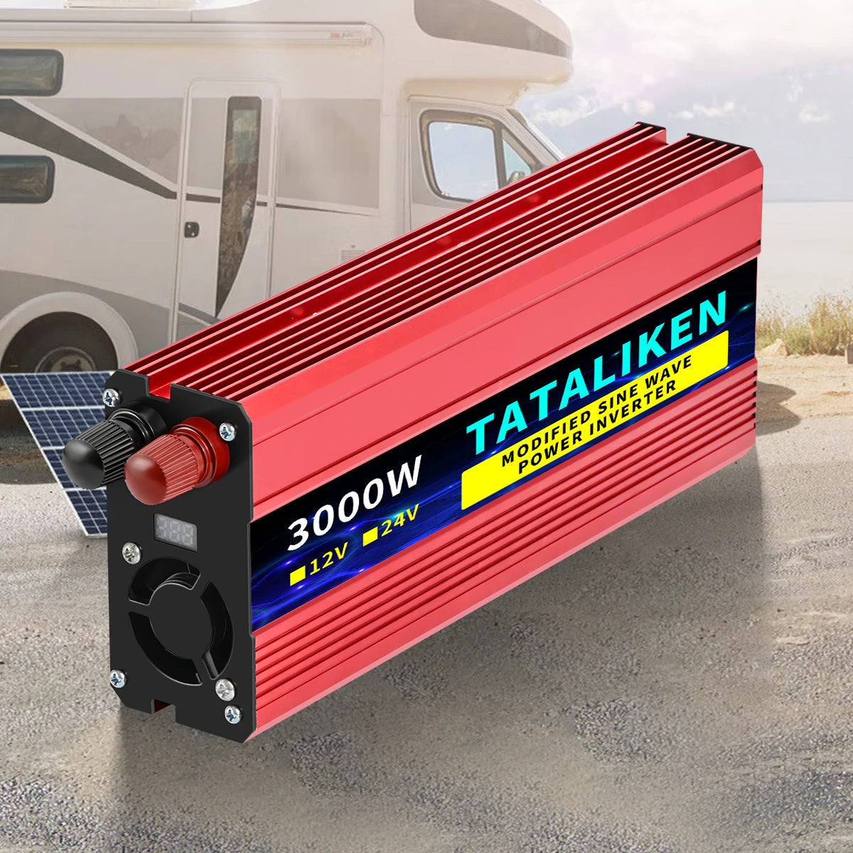 12V DC to 110V AC Power Inverter – Modified Sine Wave, 500W–4000W with LED Voltage Display