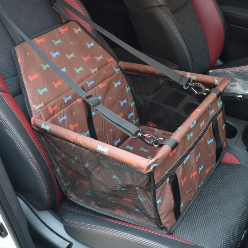 Double Thick Waterproof Mesh Hanging Pet Car Seat Bag – Folding Dog Mat & Safety Blanket