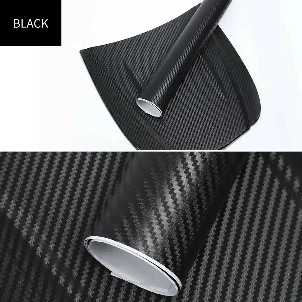 3D Carbon Fiber Vinyl Wrap Roll for Car Interior Customization 30 x 127 cm