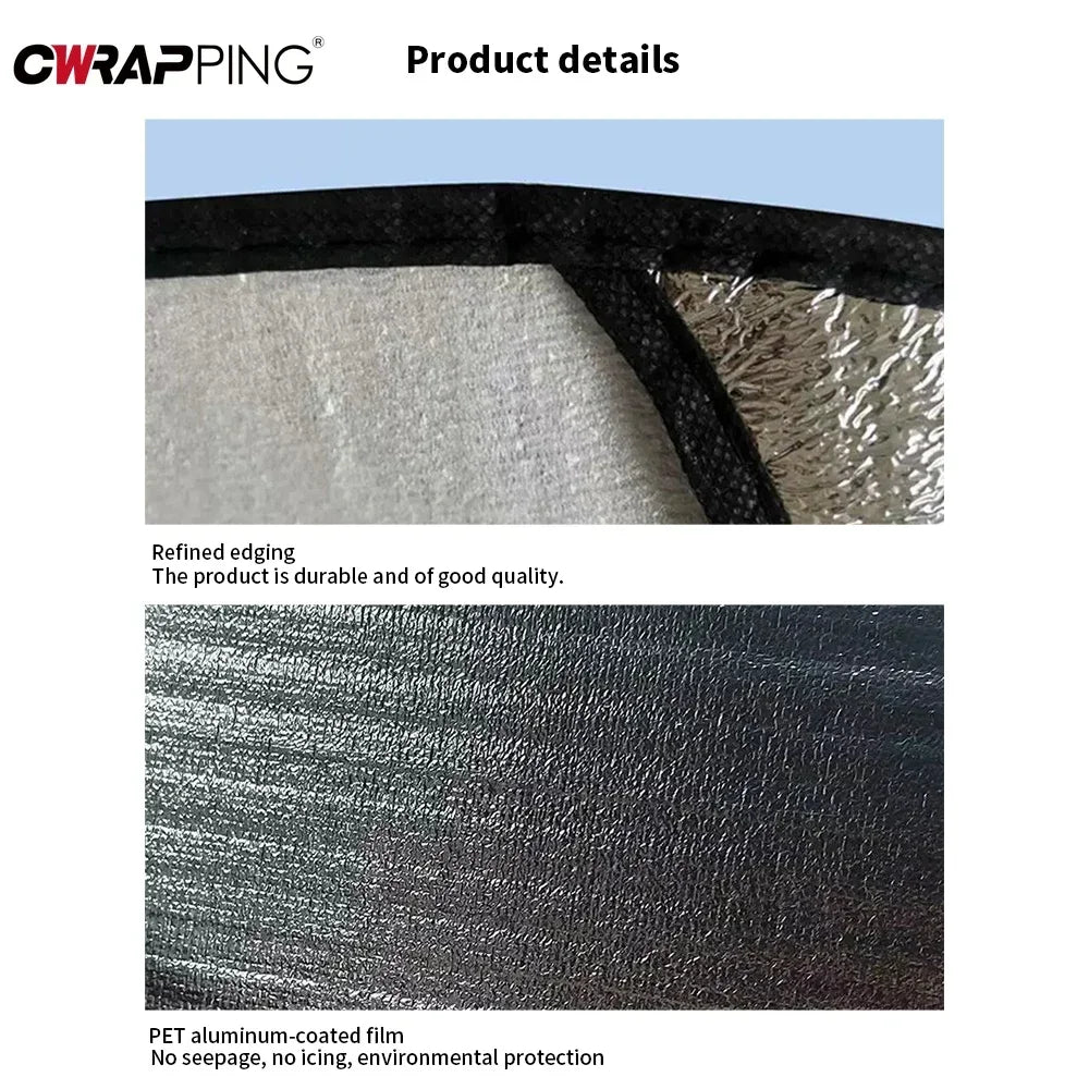 Double Heat Insulation Car Sun Visor & Steering Wheel Sunshade – Auto Interior Protection Cover