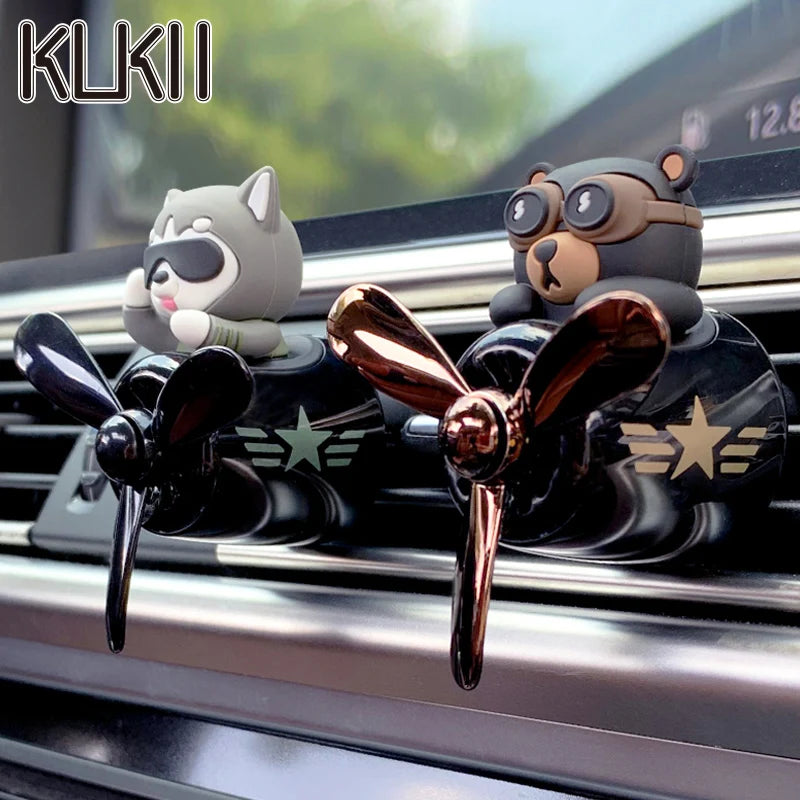 Bear Pilot Car Air Freshener Vent Clip
