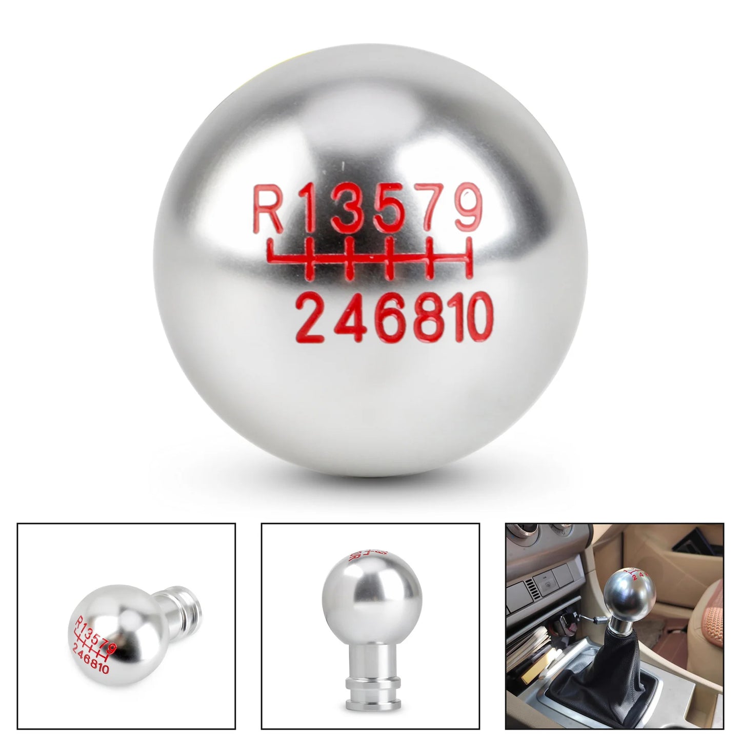 Universal Aluminum Gear Shift Knob for Manual and Automatic Cars