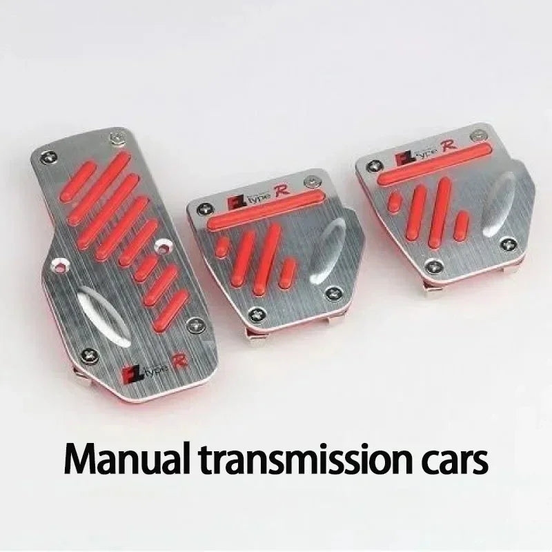 Universal Aluminum Pedal Cover Set for Manual Cars