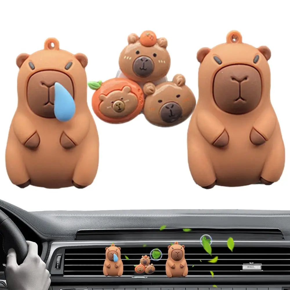 Capybara Car Air Freshener Clip – Cute Cartoon Vent Diffuser for a Refreshing Drive