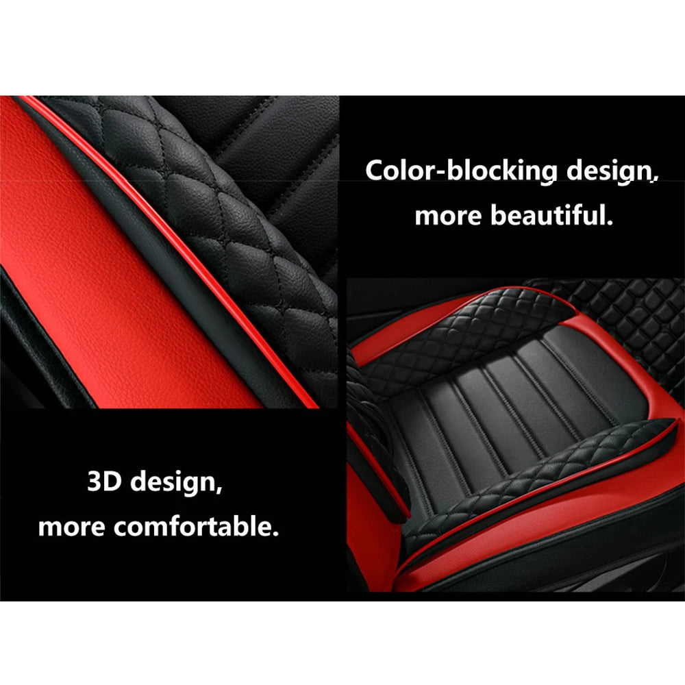 Universal Faux Leather Car Seat Cover with Comfortable Fit and Easy Clean Surface for Most Vehicles