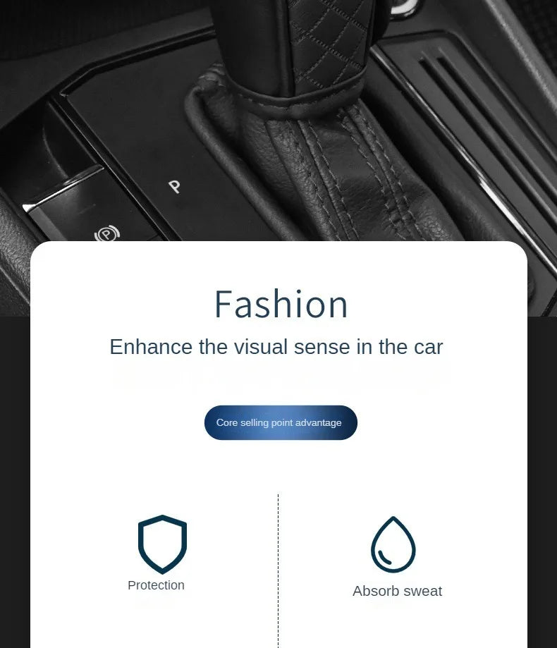 Universal PU Leather Gear Shift Cover Non Slip and Wear Resistant