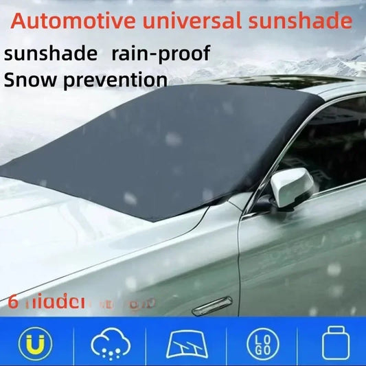 Magnetic Car Front Windscreen Cover – Waterproof Sunshade & Snow Protector