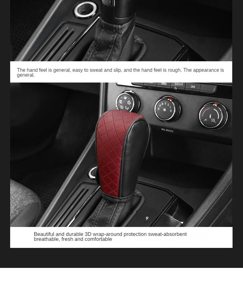 Universal PU Leather Gear Shift Cover Non Slip and Wear Resistant