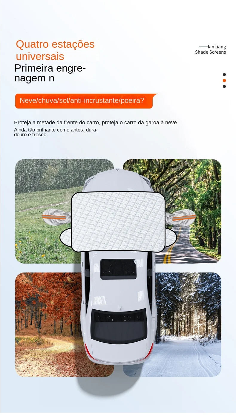 Waterproof Magnetic Car Windshield Sunshade – Snow & Sun Protector Front Windscreen Cover