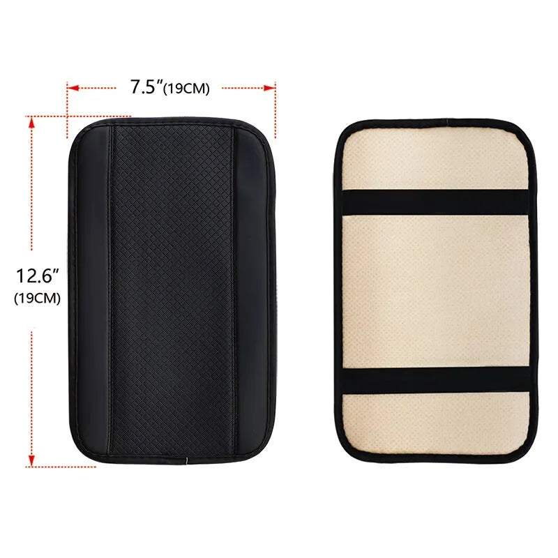 Universal PU Leather Car Armrest Cover Mat – Ethnic Style Waterproof Non-Slip Pad