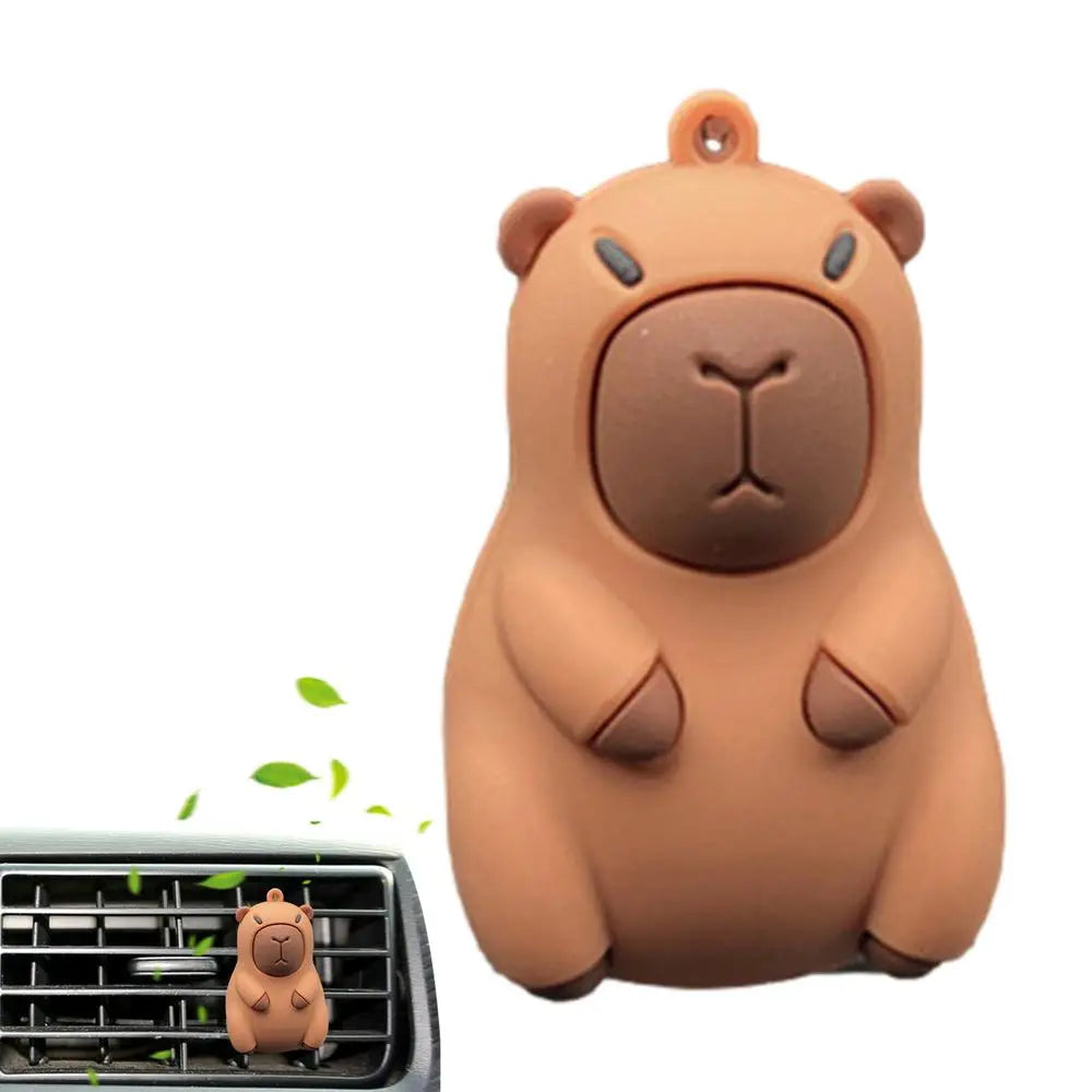 Capybara Car Air Freshener Clip – Cute Cartoon Vent Diffuser for a Refreshing Drive