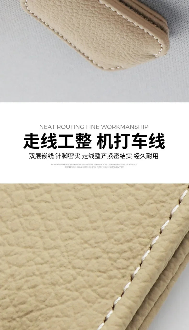 Magnetic Leather Sunglasses & Ticket Holder Clip – Car Sunshade Accessory