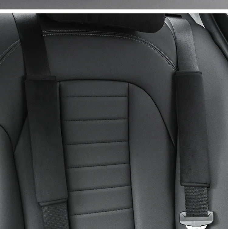 2PC Universal Adjustable Car Safety Belt Covers – Shoulder Strap Protector Pads