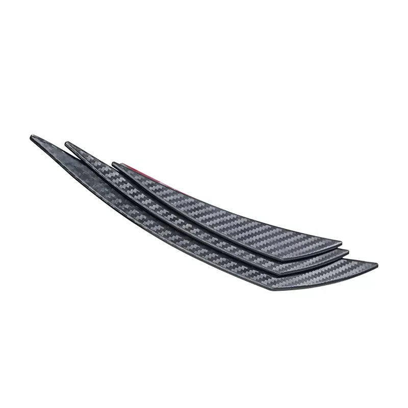 6PCS Universal Rubber Car Front Bumper Lip Protectors – Rear Diffuser Carbon Fiber Spoiler Splitter Guard (Black)