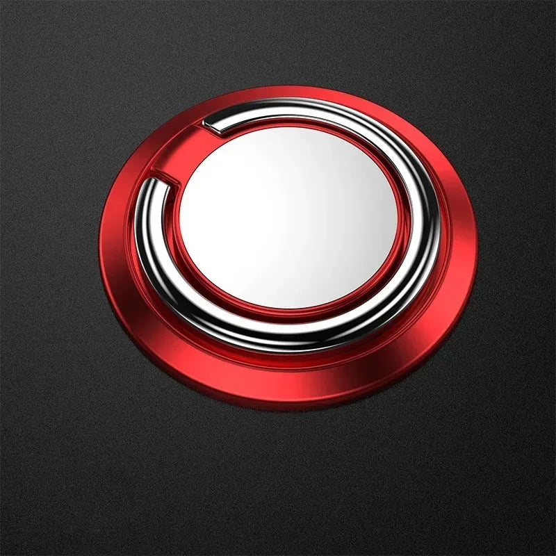 360° Rotating Finger Ring Holder Stand – Magnetic Car Mount Phone Grip with Universal Back Sticker