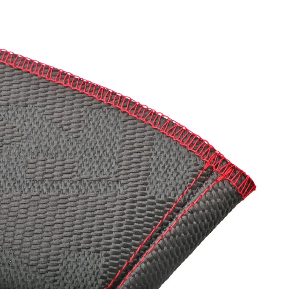 JDM Style Fabric Gear Shift Boot Cover with Red Stitching