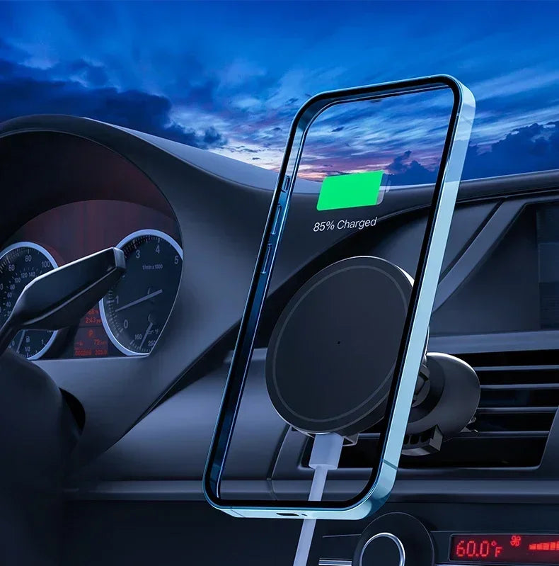 30W Magnetic Wireless Car Charger with Air Vent Mount for iPhone 12 13 14 and 15 Series