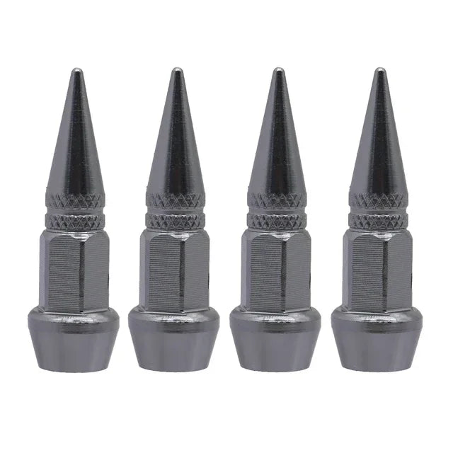 Bullet Style Tire Valve Caps Set of Four Universal Fit for Car Motorcycle and Bicycle