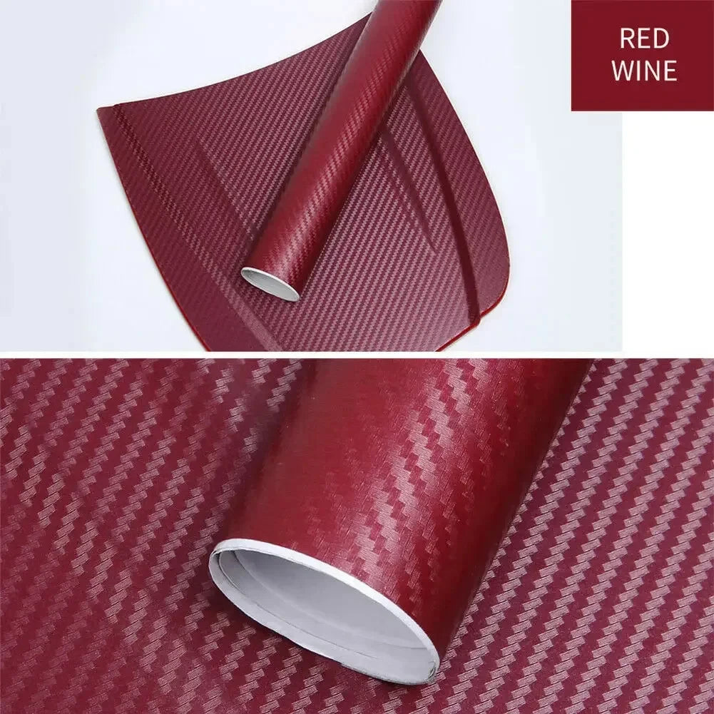 3D Carbon Fiber Vinyl Wrap Roll for Car Interior Customization 30 x 127 cm