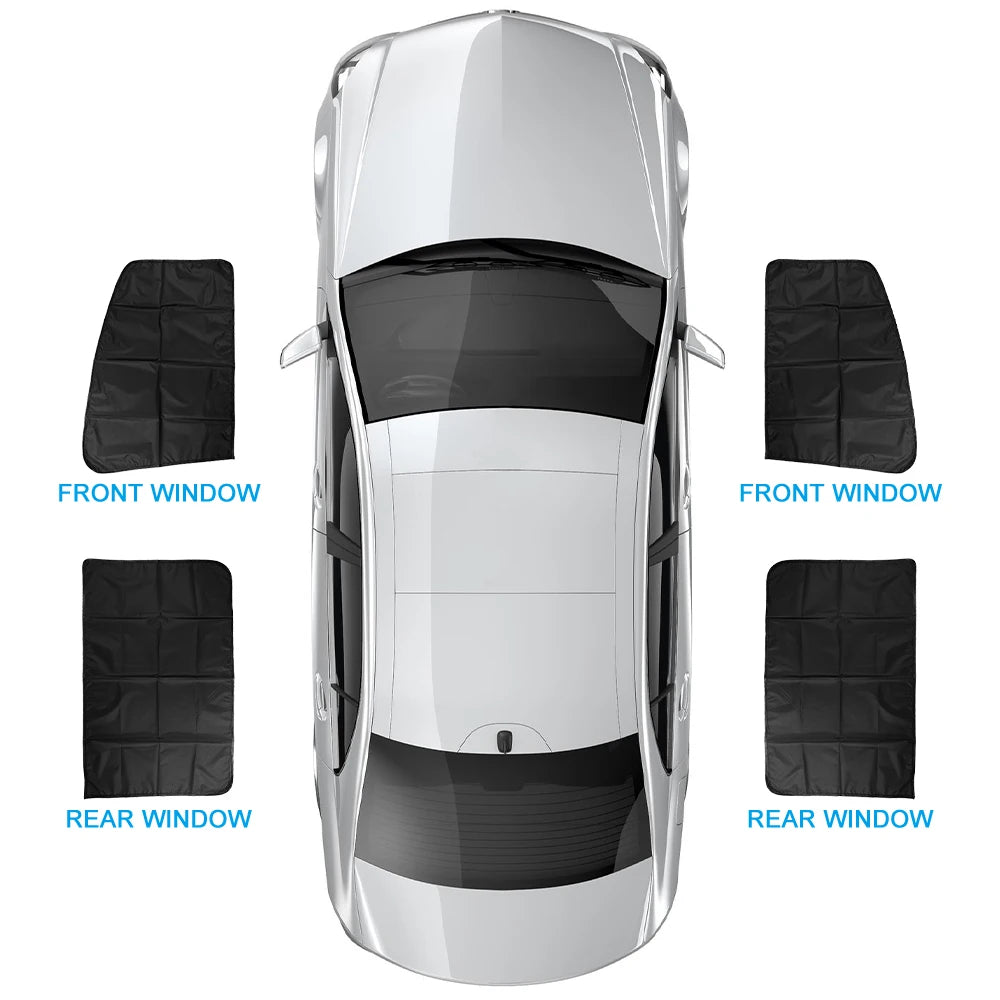 Magnetic Car Sunshade Curtains – Double-Sided UV Protection Window Sun Shield Cover
